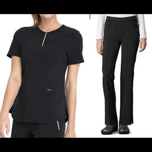 Cherokee Zipper Top Scrub Set